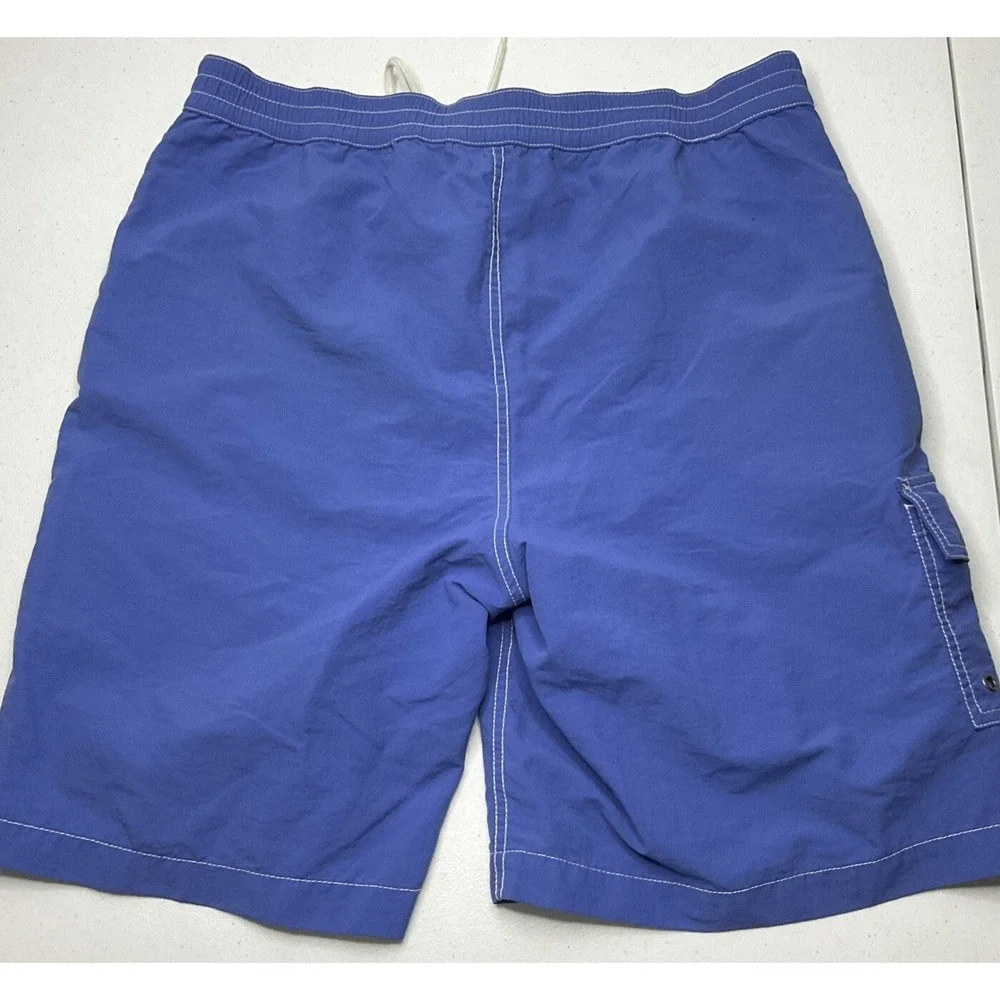 Polo Ralph Lauren Shorts Men Sz M Board Swim Trunks Mesh Lined Blue Pockets Pony